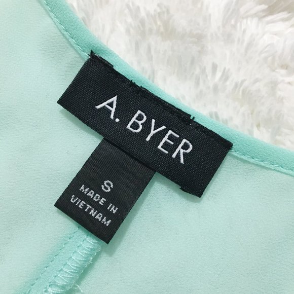 A. Byer | Mint Sheer Flowy Layered Blouse - Picture 8 of 10